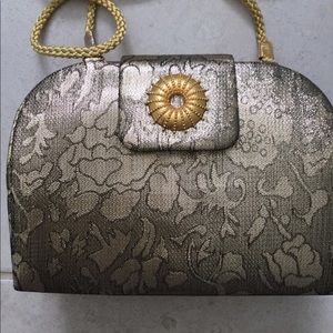 Davelli Gold Lame Handbag